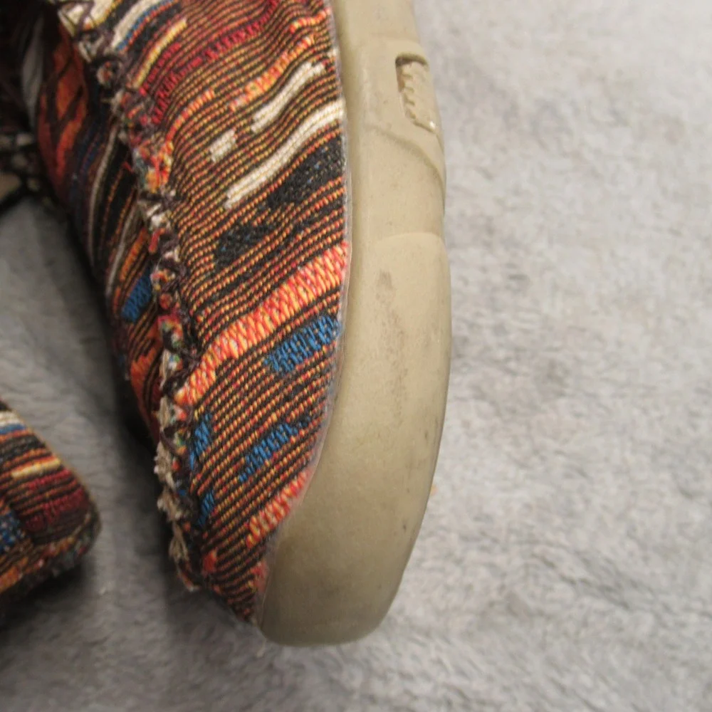 Roper Aztec Mens Shoes 9 Brown‎ Southwestern Slip On Lace-Up Shoes Loafer Casual